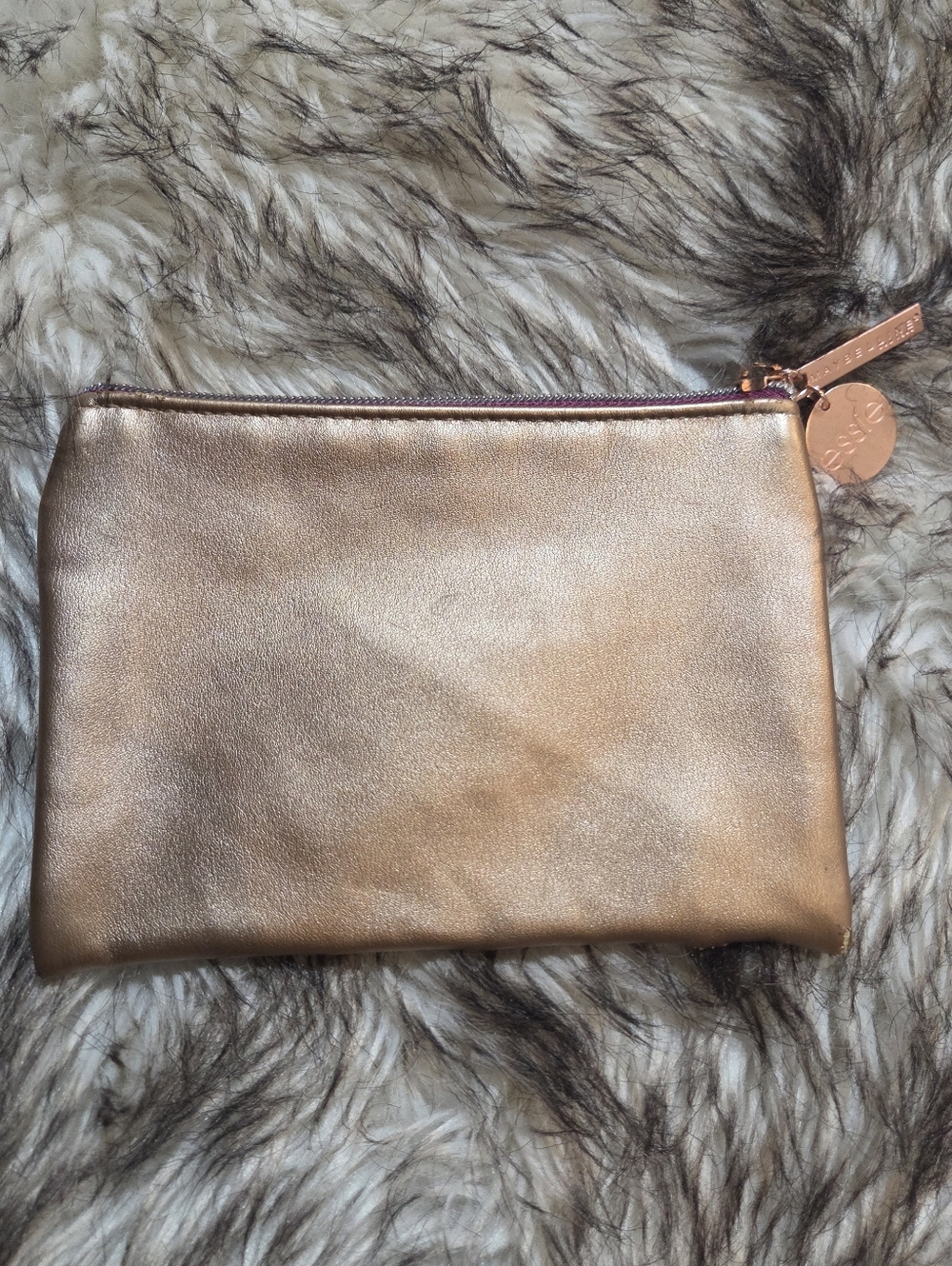 4/$15 Maybelline X Essie Metallic Rose Cosmetic Pouch
